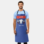 "グリル ガイ" エプロン (着用した状態)