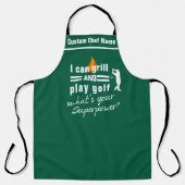 グリル&ゴルフエプロン、あなたのスーパーパワーゴルフパパ エプロン (正面)
