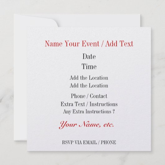 グリル＆チル招待状 招待状 (裏面)