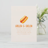 グリル＆チル サマー バックヤード BBQ 招待状 (スタンド正面)