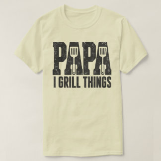 グリル パパ BBQ パパ シェフ グリル ヴィンテージ 父の日 Tシャツ