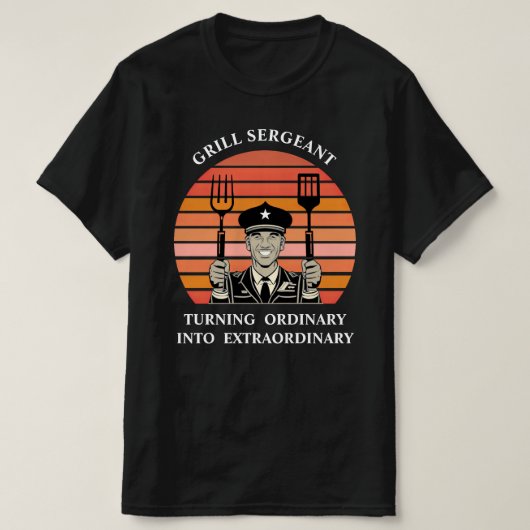 グリルBBQ軍曹 Tシャツ (デザイン正面)
