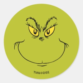 『グリンチがクリスマスを盗む顔』 ラウンドシール