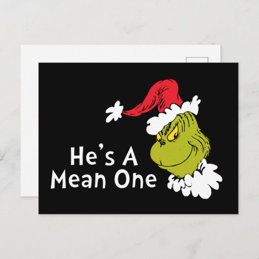 『グリンチがクリスマスを盗んだのはどうだ？ 彼は意地悪だ ポストカード (正面/裏面)