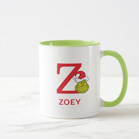 グリンチがクリスマスを盗んだ | 名前とモノグラム Z マグカップ (右)