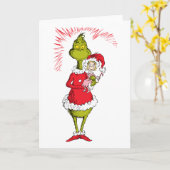 グリンチがシンディ・ルー・フーを抱える カード (黄色い花)