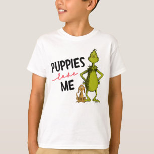 グリンチとマックス  子犬たちが私を好きTシャツ Tシャツ