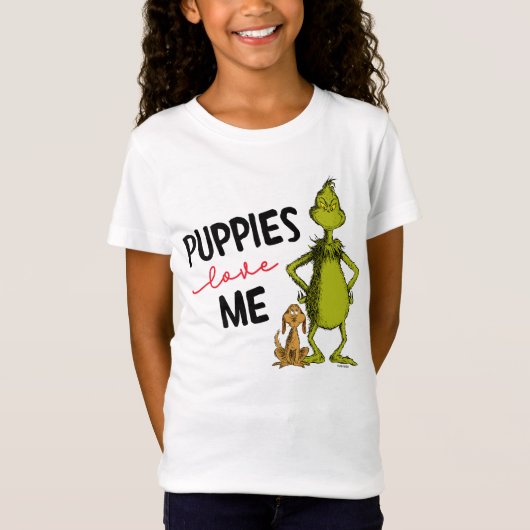 グリンチとマックス | 子犬は私を愛してる Tシャツ (正面)