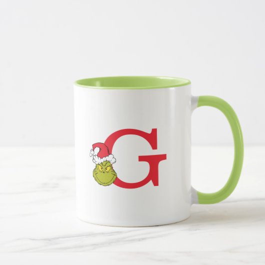 グリンチのクリスマス | モノグラム G マグカップ (右)