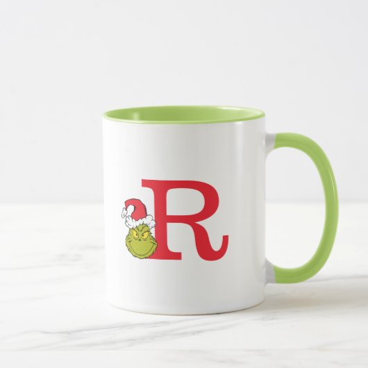 グリンチのクリスマス | モノグラム R マグカップ (右)