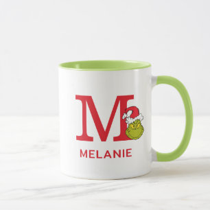 グリンチのクリスマス   名前とモノグラム M マグカップ