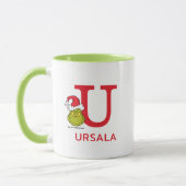 グリンチのクリスマス | 名前とモノグラム U マグカップ (左)