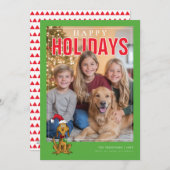 グリンチのマックス パーソナライズ フォト ホリデー カード (正面/裏面)