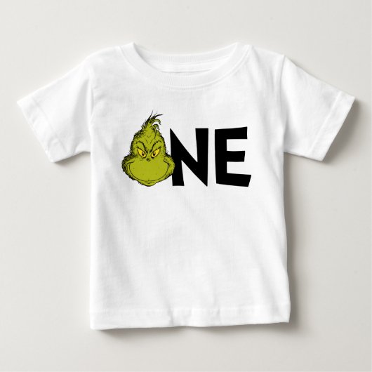 グリンチの冬の1歳の誕生日グッズ ドクタースース ベビーTシャツ (正面)
