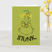 グリンチの名言「Stink Stank Stunk」 カード (黄色い花)