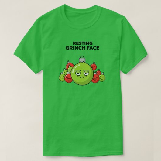 グリンチの寝顔 クリスマスオーナメント Tシャツ (デザイン正面)