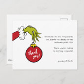 グリンチの意地悪な誕生日お礼 ポストカード (正面/裏面)