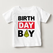 グリンチの雪の結晶 誕生日ボーイ ベビーTシャツ (正面)