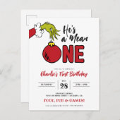 グリンチの1歳誕生日パーティー ポストカード (正面/裏面)