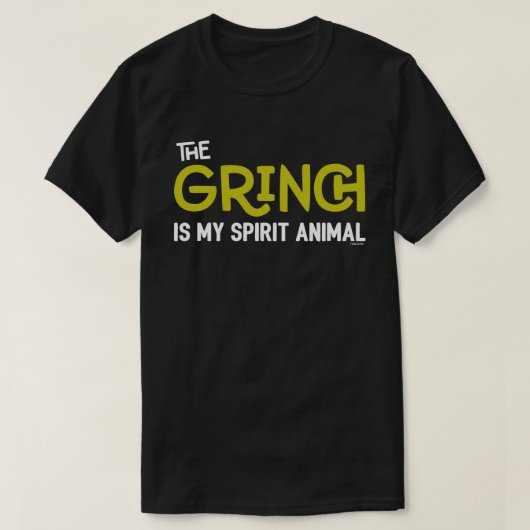 グリンチは私の精神動物だ Tシャツ 引用 (デザイン正面)
