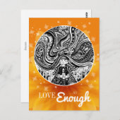 グリンチェウ・エンジェルの願い |オレンジ色のはがき ポストカード (正面/裏面)