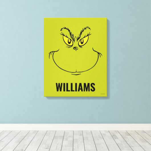 グリンチパーソナライズされたーがクリスマス顔を盗んだ方法 キャンバスプリント (インサイチュ (ウッドフロア))