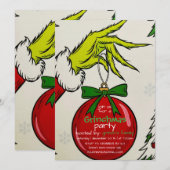 グリンチマス・パーティー 招待状 (正面/裏面)