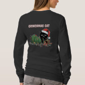 グリンチャスマスのネコ | グズグズ黒猫のクリスマス Tシャツ (裏面)
