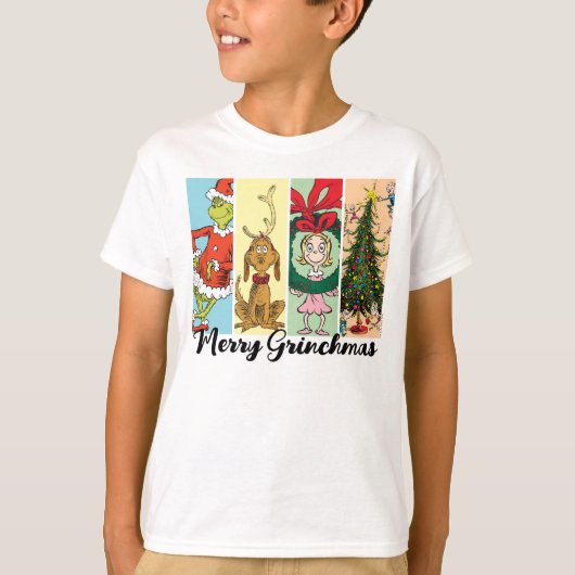 グリンチャスマス ホリデーコラージュ Tシャツ (正面)