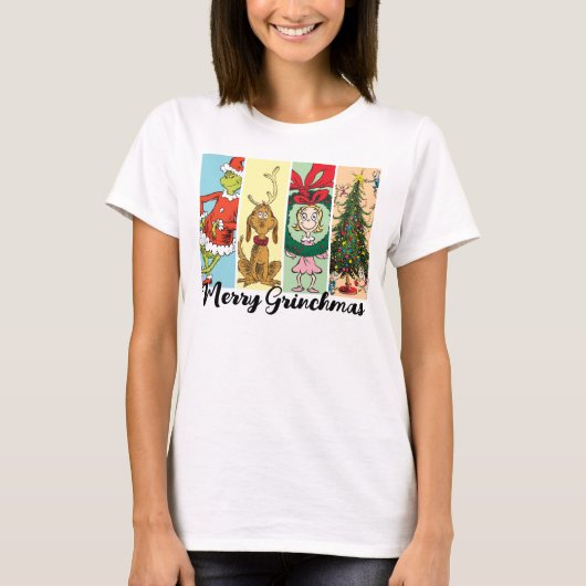 グリンチャスマス ホリデーコラージュ Tシャツ (正面)