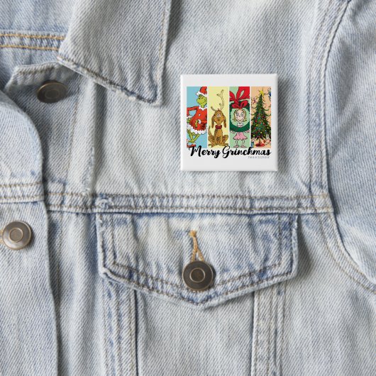 グリンチャマスの楽しいホリデーコラージュ 缶バッジ (インサイチュ)
