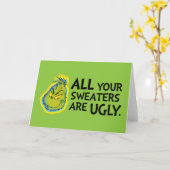グリンチ | あなたのスウェーターは全て醜い 名言 カード (黄色い花)