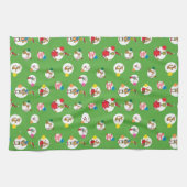 グリンチ|クリスマスドットパターン キッチンタオル (横)