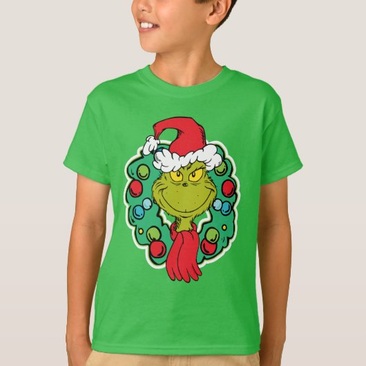 グリンチ | クリスマス ホリデー リース Tシャツ (正面)
