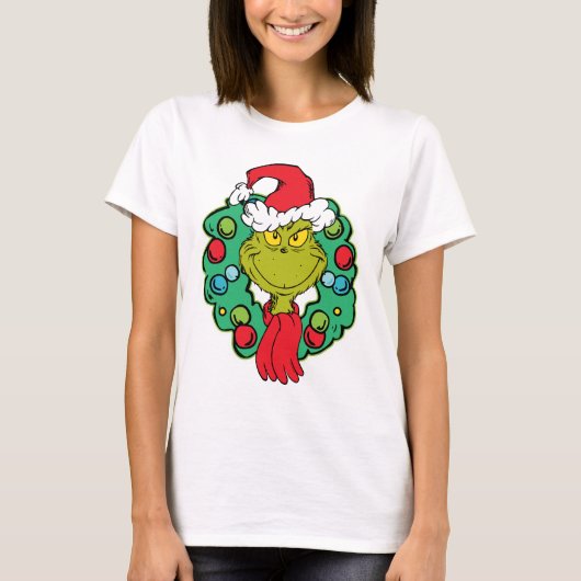 グリンチ | クリスマス リース Tシャツ (正面)