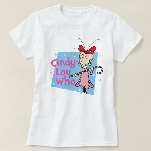 グリンチ|シンディ・ルー・フー キャンディケイン Tシャツ (デザイン正面)