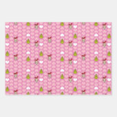 グリンチ＆シンディ・ルー・フー ピンクハート柄 ラッピングペーパーシート (正面2)