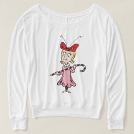 グリンチ|シンディ・ルー・フー 杖付きキャンディを持つ Tシャツ