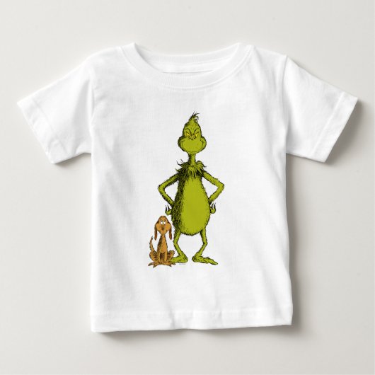 グリンチ | マックスとグリンチのポーズ ベビーTシャツ (正面)