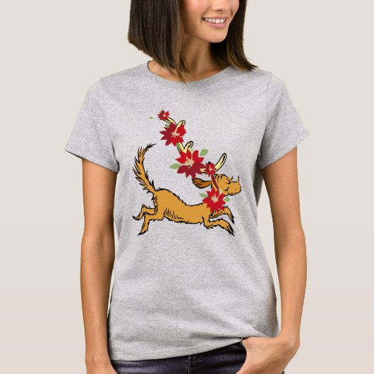 グリンチ | マックスのクリスマスポインセチア Tシャツ (正面)