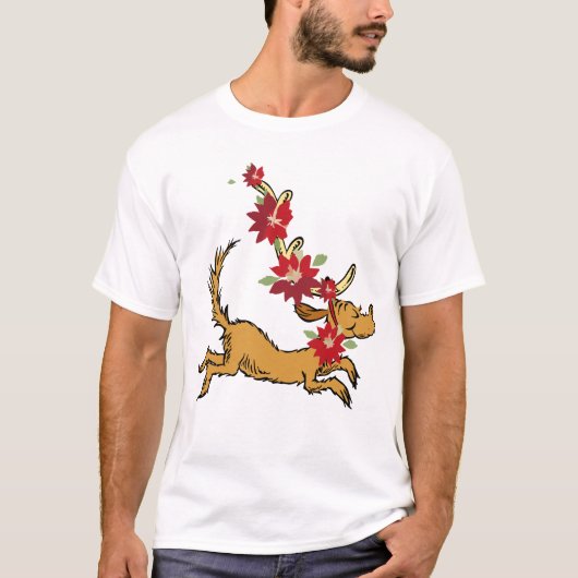 グリンチ | マックスのクリスマスポインセチア Tシャツ (正面)