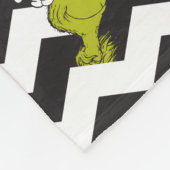 グリンチ |白黒の山形模様 フリースブランケット (角)