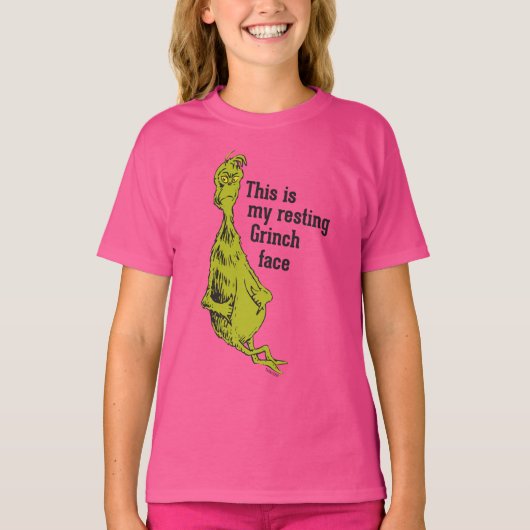グリンチ | 笑えるグリンチの寝顔 Tシャツ (正面)