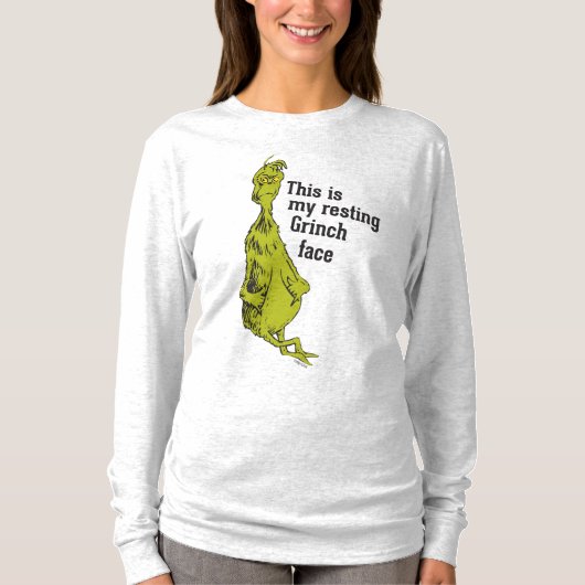 グリンチ | 笑えるグリンチの寝顔 Tシャツ (正面)
