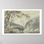 グリンデルワルト付近c.1796 (gr上の青と灰色の洗浄 ポスター (正面)