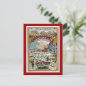 グリンデルワルド冬 – スポーツヴィンテージ旅行ポスター ポストカード (スタンド正面)