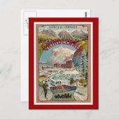 グリンデルワルド冬 – スポーツヴィンテージ旅行ポスター ポストカード (正面/裏面)