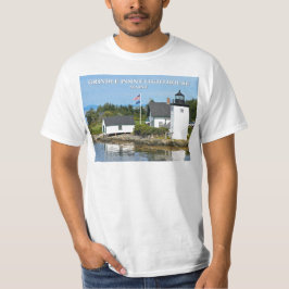 グリンドル・ポイント灯台、メイン州 Tシャツ