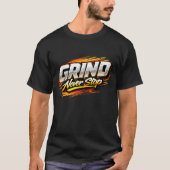 グリンド ネバー ストップ メタリック ハッスル ジム Tシャツ (正面)