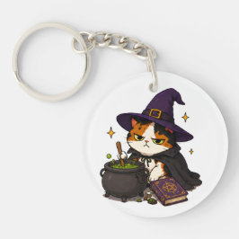 グリンピーな魔女猫のハロウィン キーホルダー
